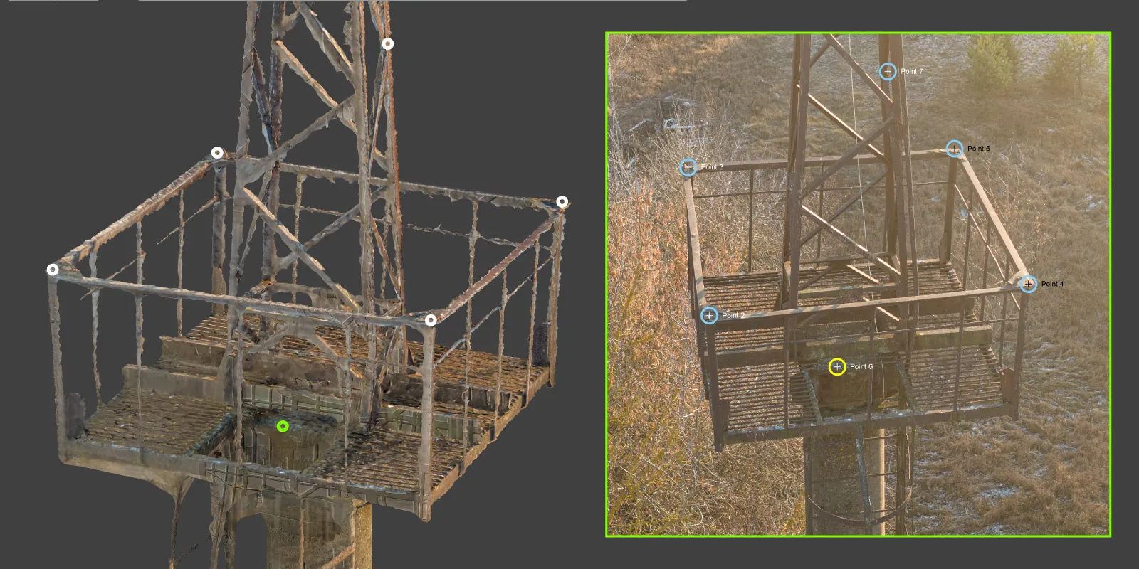 Tower-Inspection-Multiple-Point-Projections