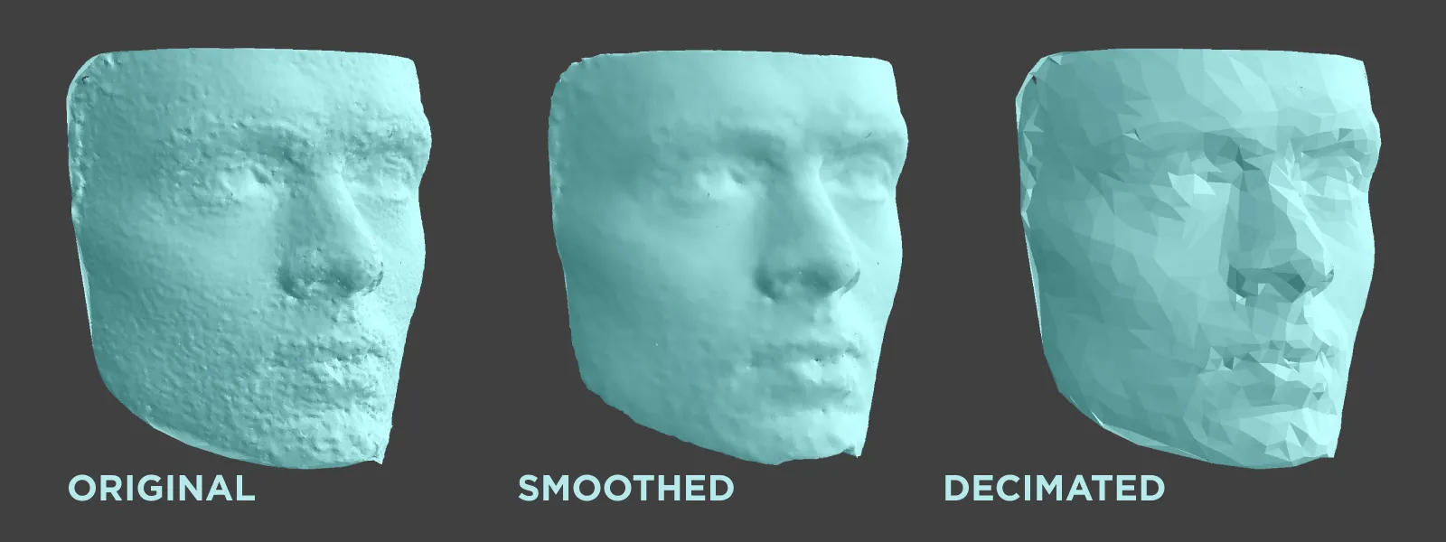 Snanning-Human-Face-3D-Mesh-Smoothing-Decimation