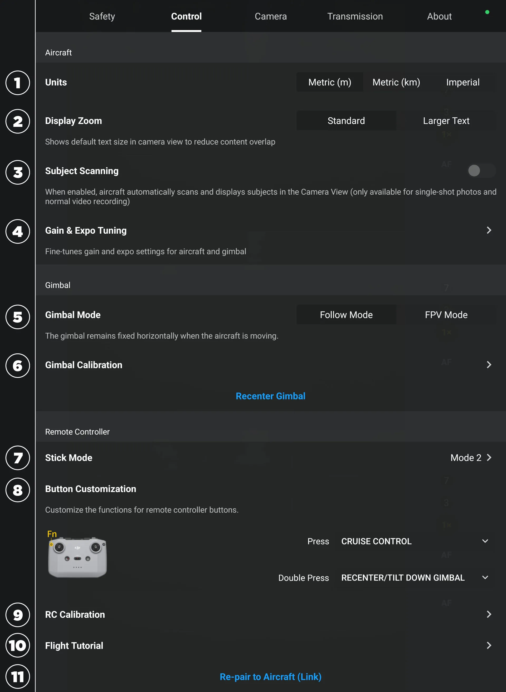 DJI-Fly-App-Settings-Control
