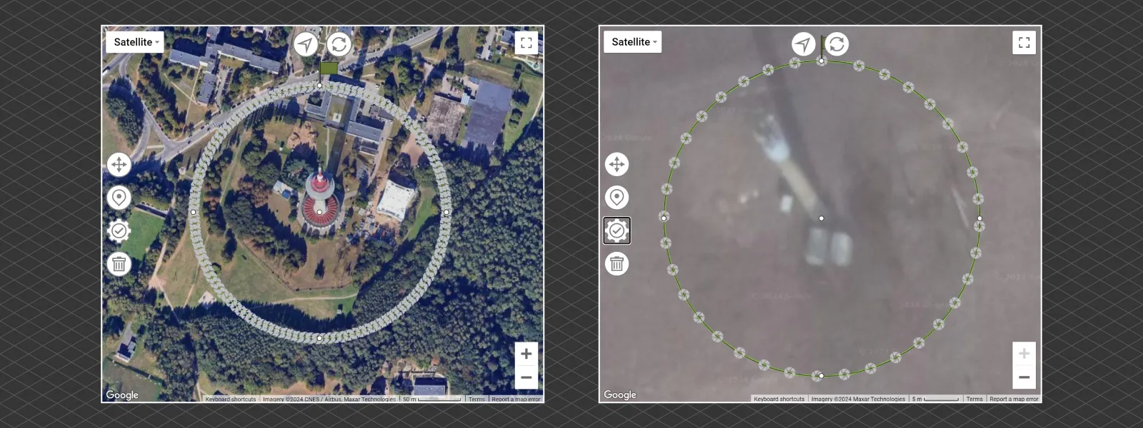 Pixpro-Wayoints-Orbit-Placement-for-Tower-Scanning