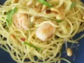 Angel Hair with Shrimp, Basil, and Toasted Pine Nuts