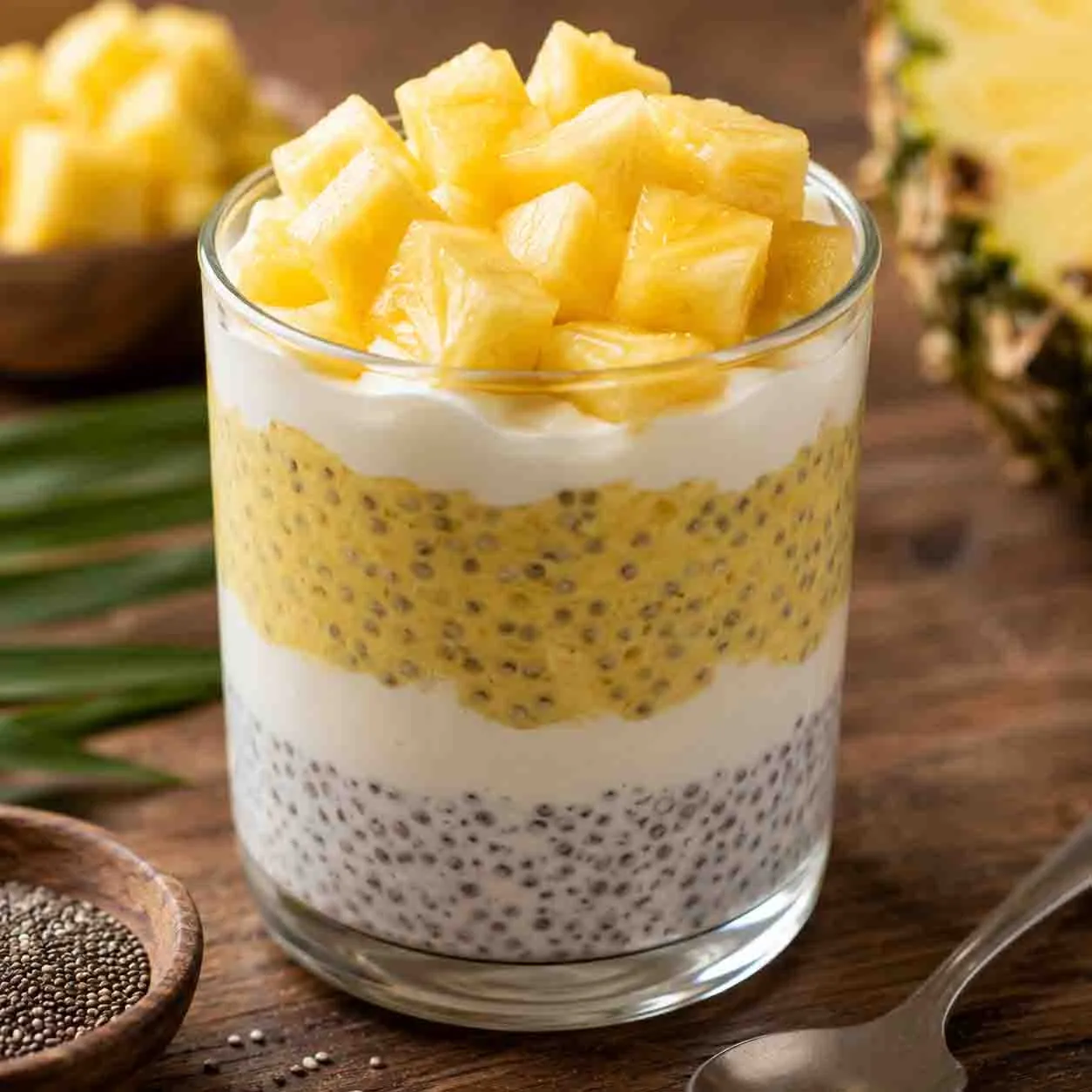 Chia puding sa ananasom