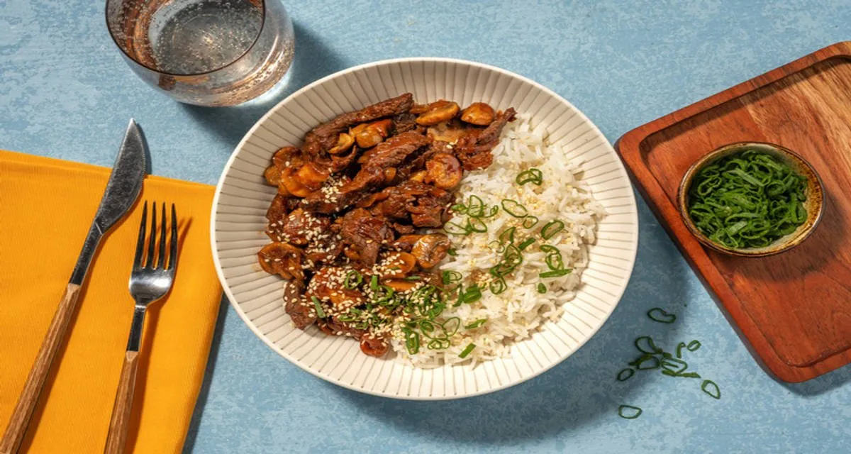 Beef Bulgogi with fragrant jasmine rice