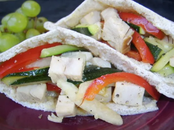 Smoked Turkey Stuffed Pitas