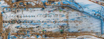 Dealing with Snow and High Contrast - Aerial Construction Site Scan