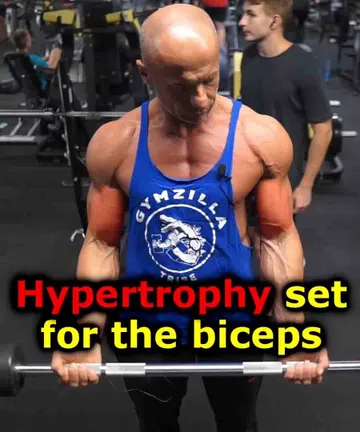 Biceps hypertrophy set 7x3