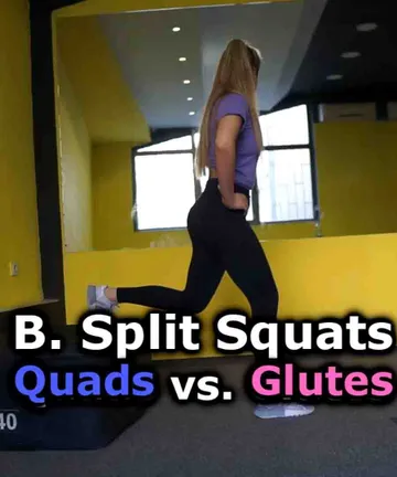 Bulgarian split squats: quadriceps vs. glutes
