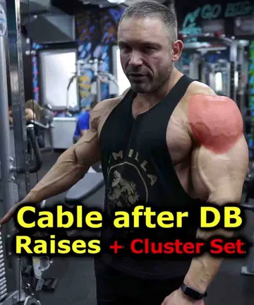 Cluster set: cable lateral raises