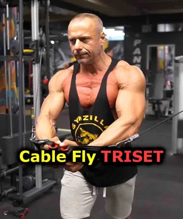 Cable chest fly tri-set