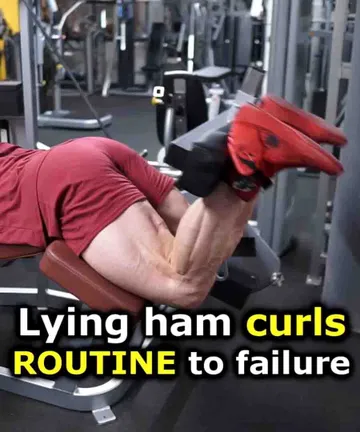 Laying hamstring curls routine to failure