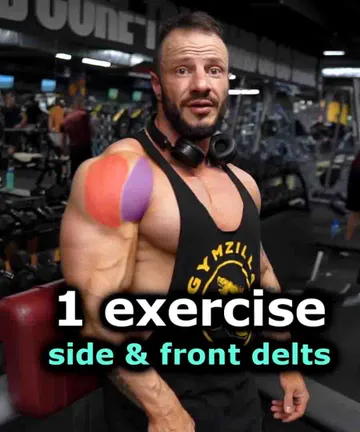 Single exercise to hit the side & front deltoids