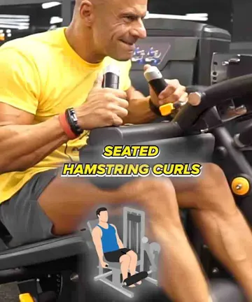 Blasting seated hams curls routine