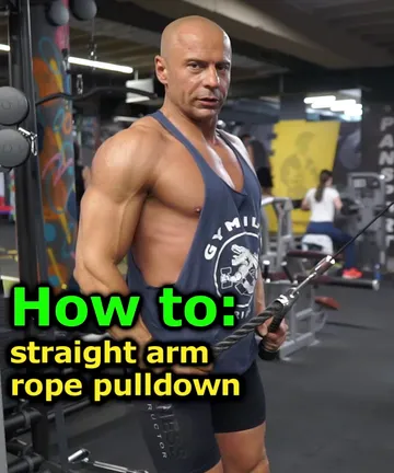 How to: straight arm rope pulldown