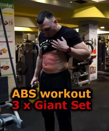Abs workout - 3 x giant set