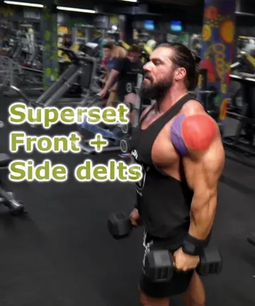 Shoulder superset - front and side deltoids