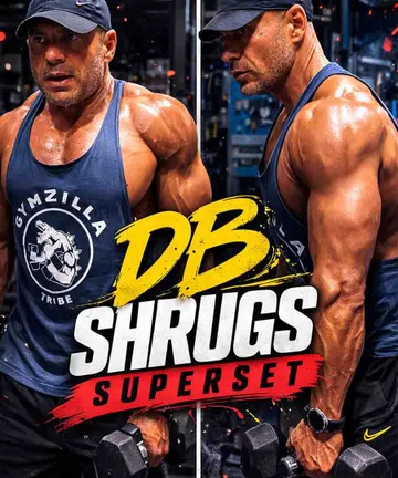 Dumbbell Shrugs Superset