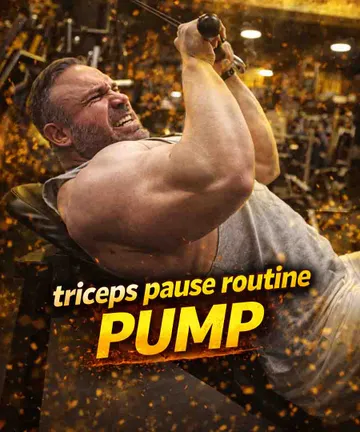 Lying triceps extension pause set