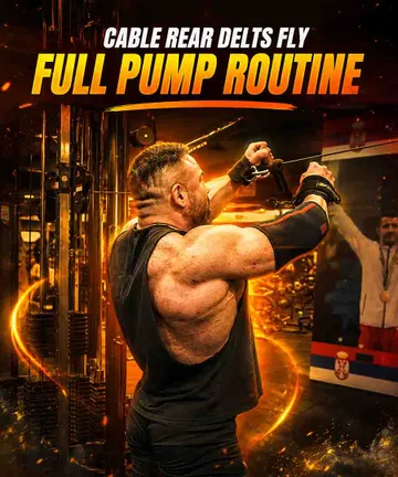 Cable rear delts fly full pump