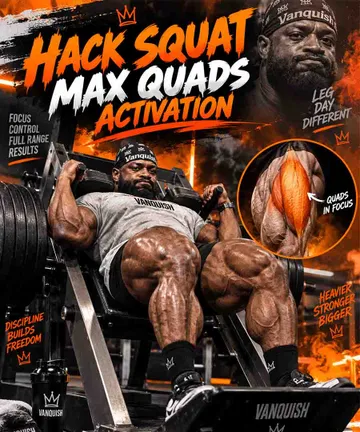 Hack squat: max quads activation
