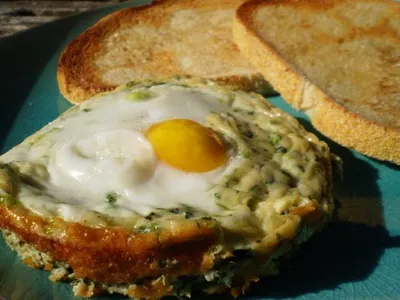 Baked Spinach and Eggs