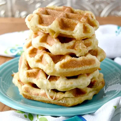 Cheesy Garlic Butter Waffles