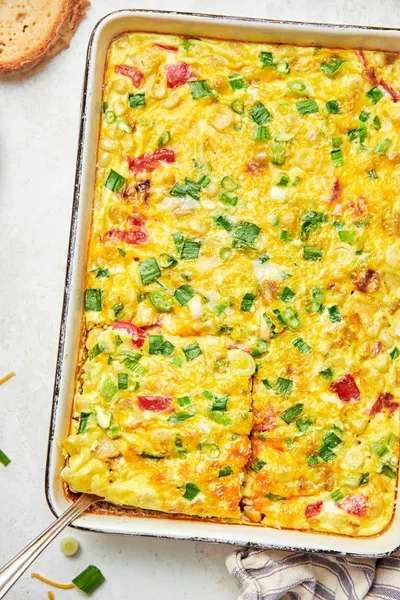 Corn and Cheddar Egg Bake