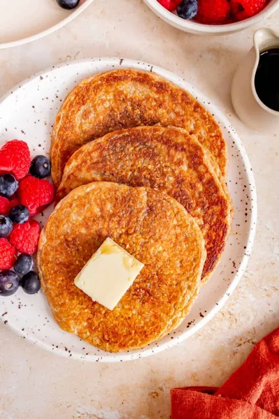 Cottage Cheese Oatmeal Pancakes