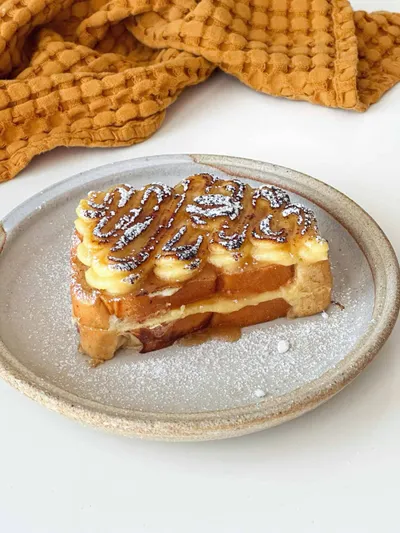 Crème Brûlée Challah French Toast