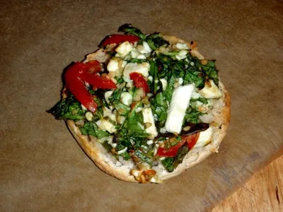 Open Faced Spinach and Feta Melt