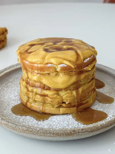Pumpkin Ricotta Mini Waffles