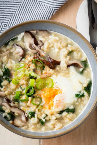Savory Oatmeal with Bone Broth (GF)