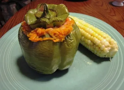 Shrimp-Stuffed Green Peppers