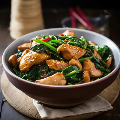 Soy-Glazed Chicken and Spinach Stir-Fry