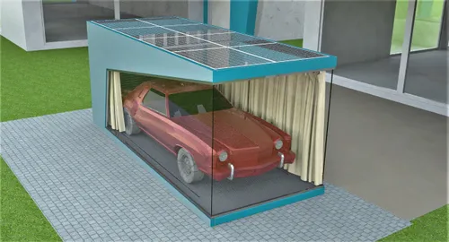 Retro car garage